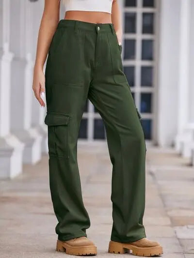 'Lucia' Baggy Wide Leg Cargo Pants - Celes Fashion